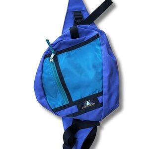 Vintage 90s Sierra Designs Blue & Purple Crossbody Sling Bag